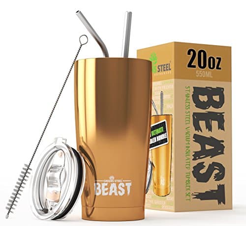 BEAST 20 oz Tumbler Stainless Steel Vacuum Insulated Rambler Coffee Cup Double Wall Travel Flask (20 oz, Copper)