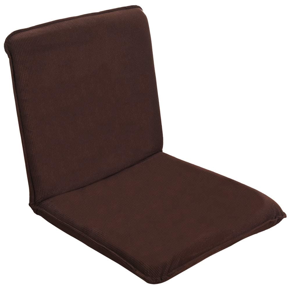 Sundale Outdoor Indoor Oversized Adjustable Soft-Brushed Polyester Cord Five-Position Multiangle Floor Chair, 21.65(L) x 22.44(W) x 21.65(H) Inch, Brown