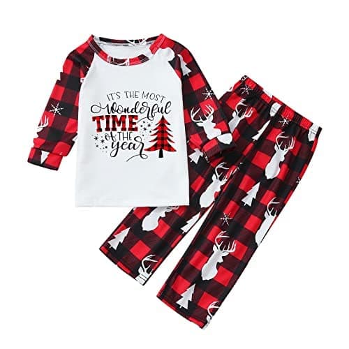 lumd Family Matching Christmas Pajamas Women Cotton Jammies Men Clothes Sleepwear Long Sleeve Pjs