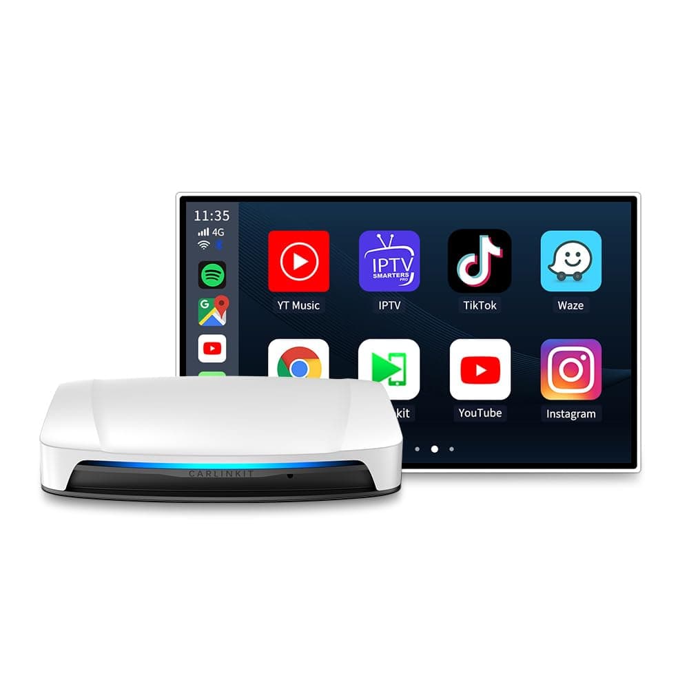 Carlinkit Top-tier Android Ai Box, HDMI Cinema Mode, Driven by Qualcomm 6225 with 8+128GB, SIM/TF Card, Built-in Google Play, Only Works the Vehicle with Wired CarPlay/Android Auto from Factory
