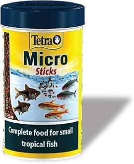 Tetra Micro Sticks Complete Food for Small Tropical Fish Ideal for Young, Growing Cichlids and Marine Fish Keep The Water Clear Enhance Colour Vibrancy 45 Gram Pack
