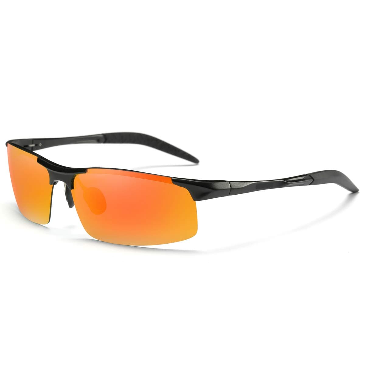 RoShari Mens Sports Polarized Sunglasses UV Protection Fashion Sunglasses for Men Fishing Driving Al-Mg Frame Ultra Light