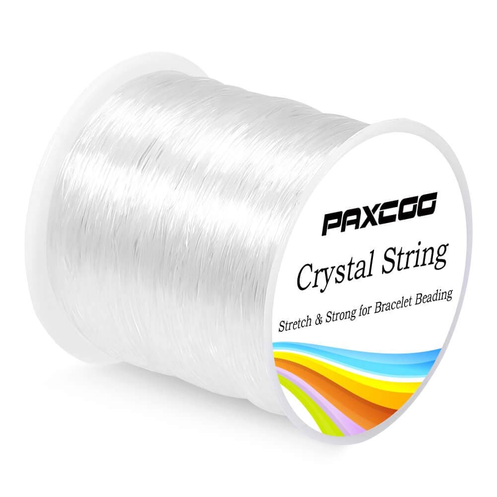 Paxcoo 0.8mm Elastic String, Stretchy Bracelet String Crystal String Bead Cord for Bracelet, Beading and Jewelry Making (120 m)