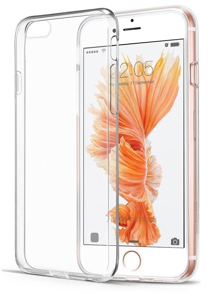 for iPhone 6, iPhone 6S Transparent Crystal Clear Soft & Slim Silicone TPU Back Cover [Transparent]