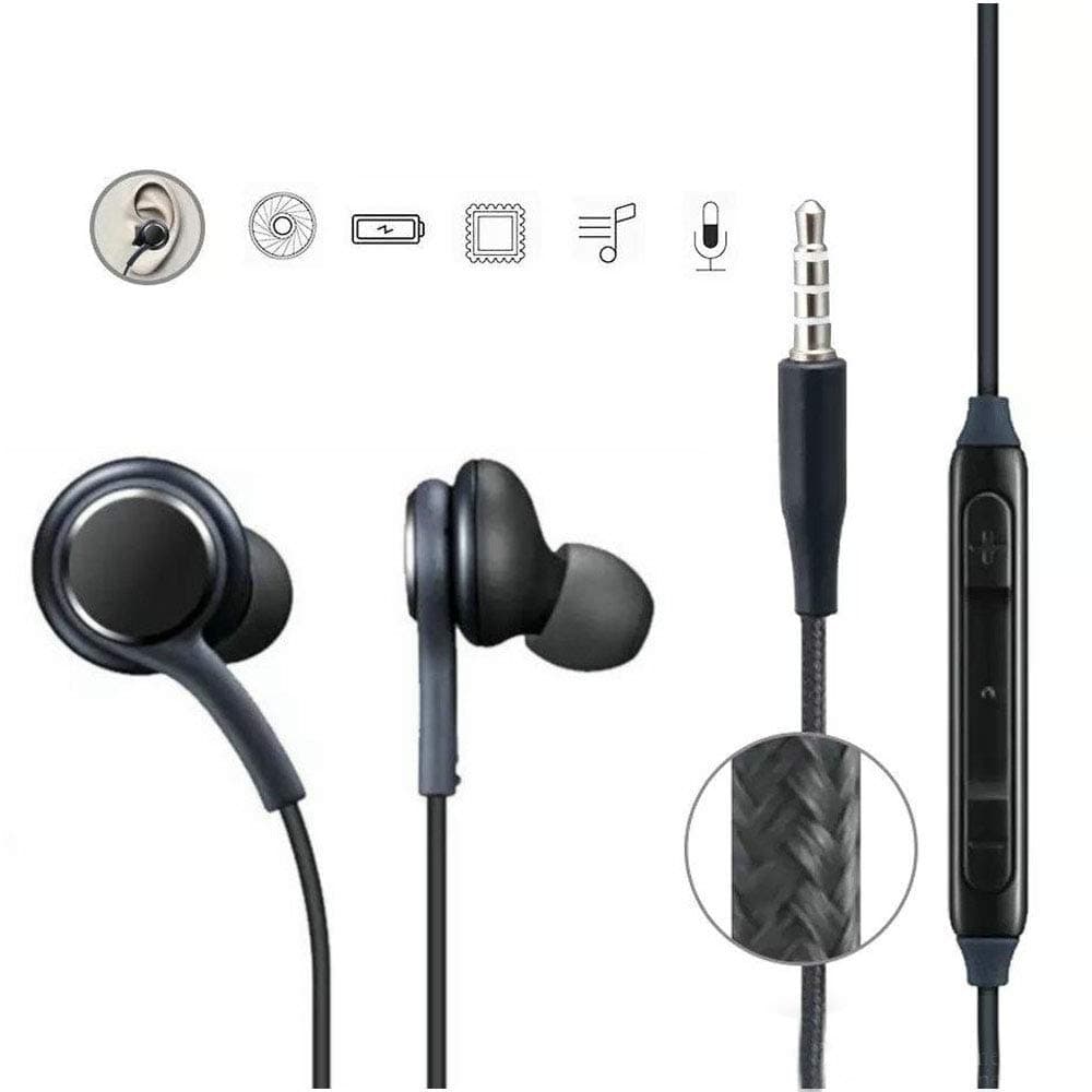 In-Ear Headphones Earphones for Sony Ericsson Xperia Arc S Earphone Original Like Wired Stereo Deep Bass Head Hands-free Headset Earbud With Built in-line Mic, Call Answer/End Button, Music 3.5mm Aux Audio Jack (KN 1, Black)