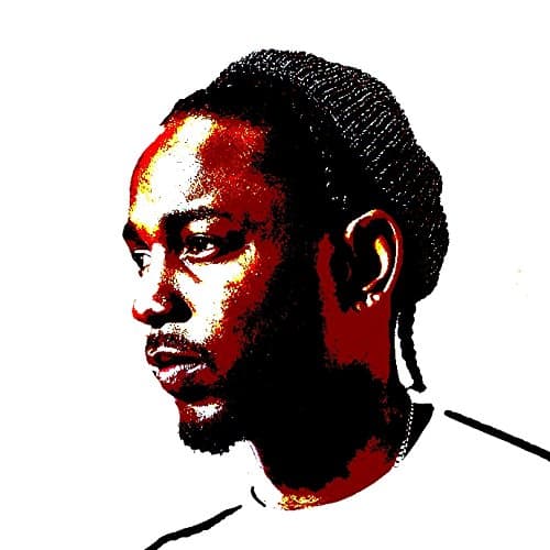 Kendrick Lamar – Framework Modern Hand Painted – Pop Art Effect (Formato 40 x 40 cm)