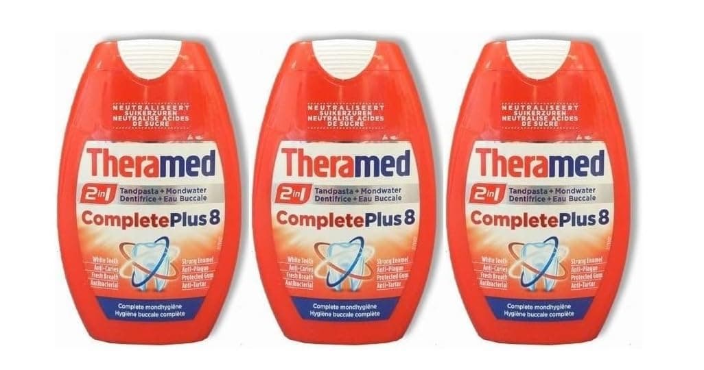 THERMAMED MOUTHWASH + Tooth Paste 2 in 1 Pack of 3 Travel Dental Care