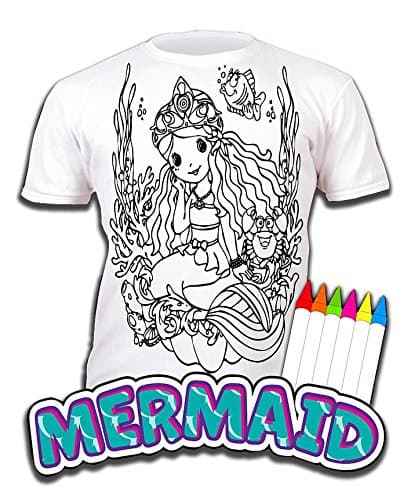 Art2Colour MERMAID Age 3-4 SplaT Shirt, Fabric Pens washable
