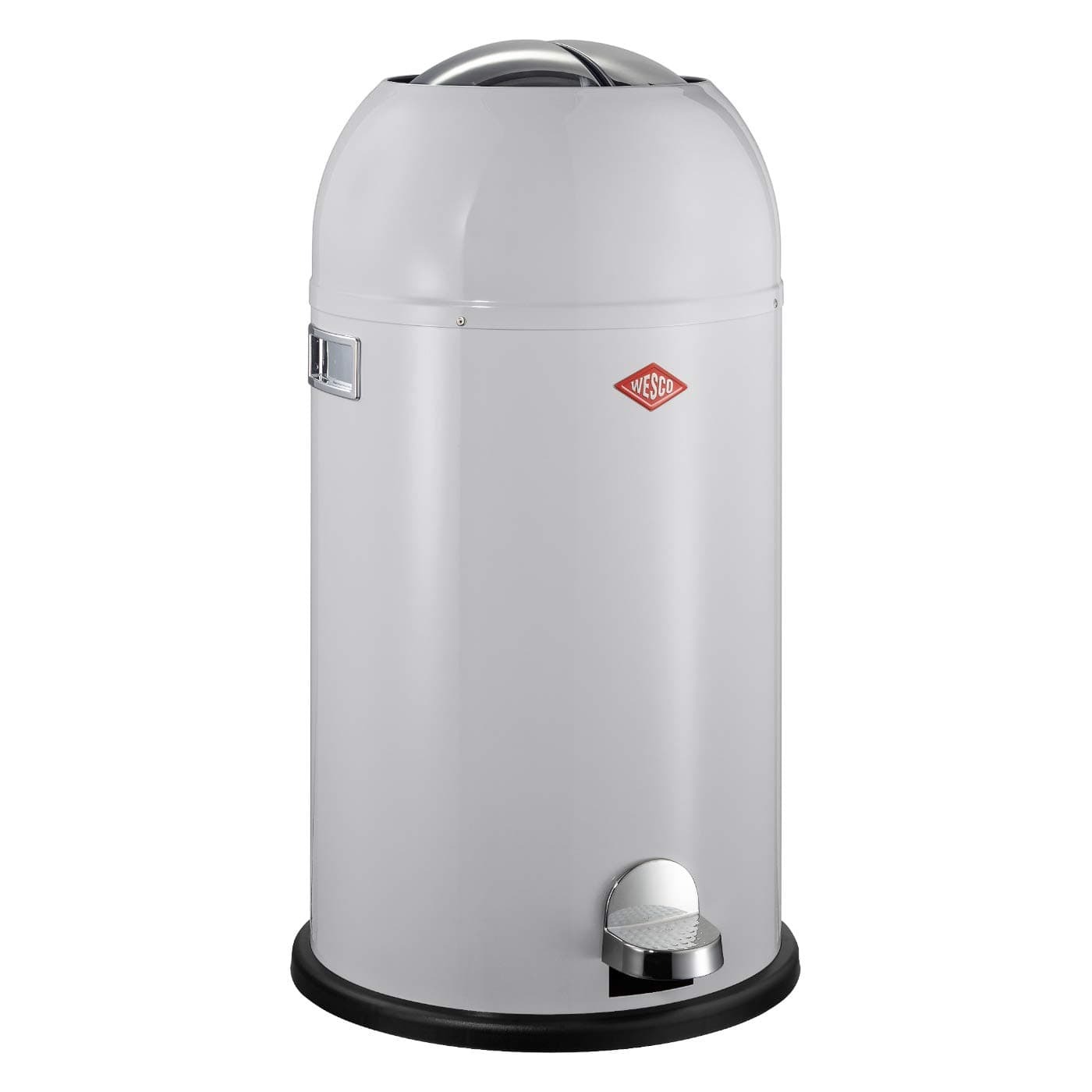 Wesco Kickmaster 184 631-76 Waste Bin/Powder-Coated Sheet Steel / 37.5 x 37.5 x 69.0 cm/Cool Grey (Light Grey)