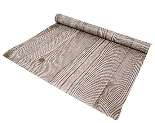 Vintage Farmhouse Driftwood Grain Self-Adhesive Vinyl Contact Paper for Shelf Liner, Drawer Liner and Arts and Crafts Projects 18 inches x 9 Feet (Vintage Driftwood) (Classic Driftwood, 1)