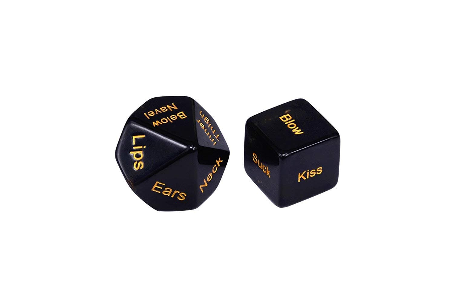 Dodd Unknown 2Pcs Couple Game Role Play Position Adult Party Dice Novelty Couple Gift, Black (Pack of 2)