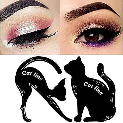 Multifunction Cat Eyeliner Stencil, Matte PVC Material Repeatable Use Eyeliner /Smoky Eyeshadow Template Plate