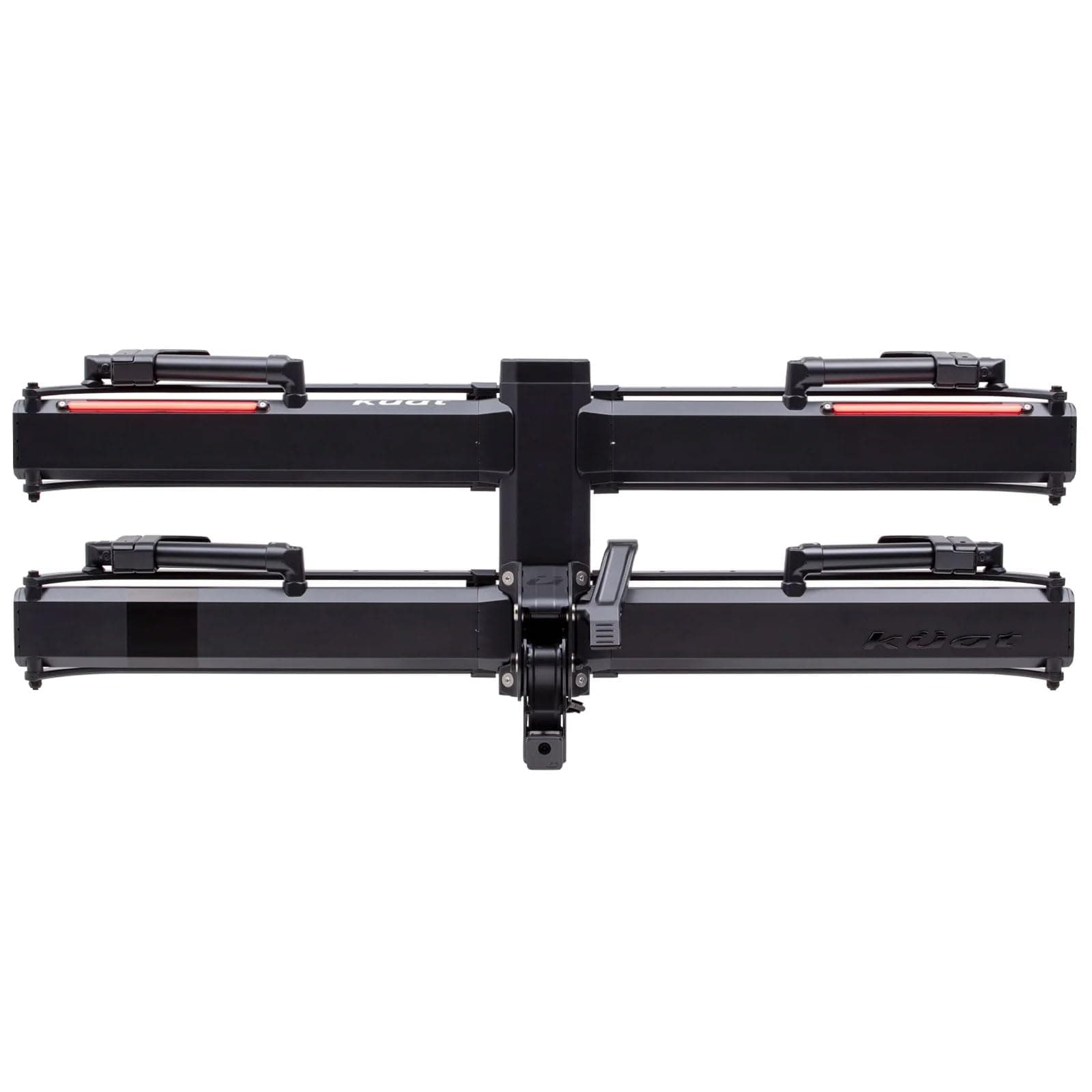 KUAT 2" Piston Pro X LED Dual Ratchet Hitch Rack - Secure Rugged Kashima-Coated Portable Foldable Easy-to-Use No Frame Contact 2-Bike Hauling Platform with 53" Max Wheelbase & 5" Max Tire Width