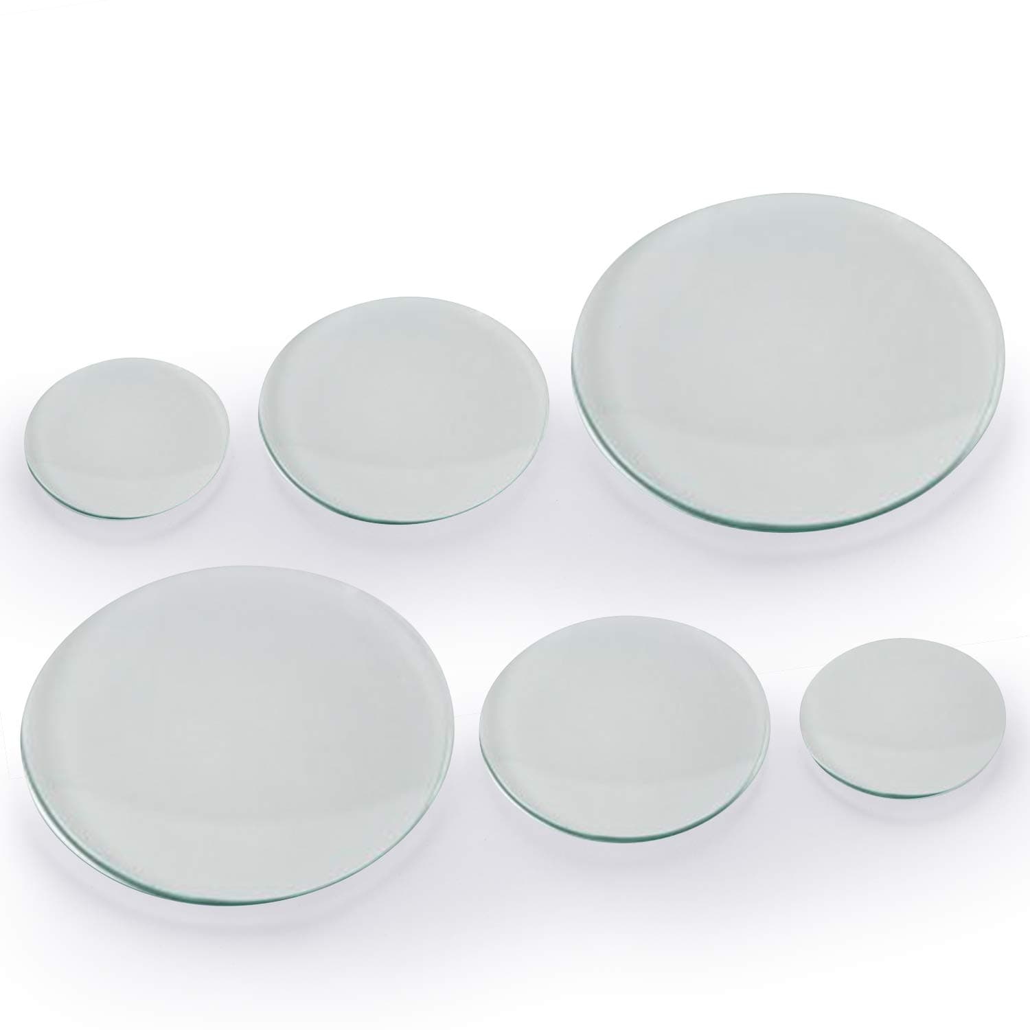 Young4us Watch Glass Beaker Cover Set, 6 Pcs Lab Watch Glasses in 150mm, 100mm, 70mm for Laboratory, Science and Chemical Experiment (150 mm x 2, 100 mm x 2, 70 mm x 2)