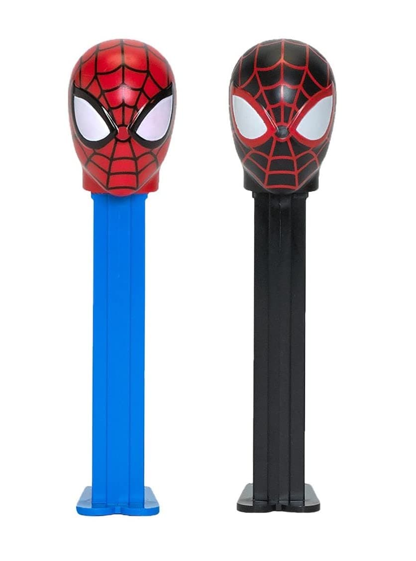 Pez Spiderman Candy Dispenser Set - Miles Morales and Spider Man Pez Dispensers With 2 Candy Refills | Marvel Party Favors, Spiderman Party Favor, Grab Bags, Spider-Man Candy