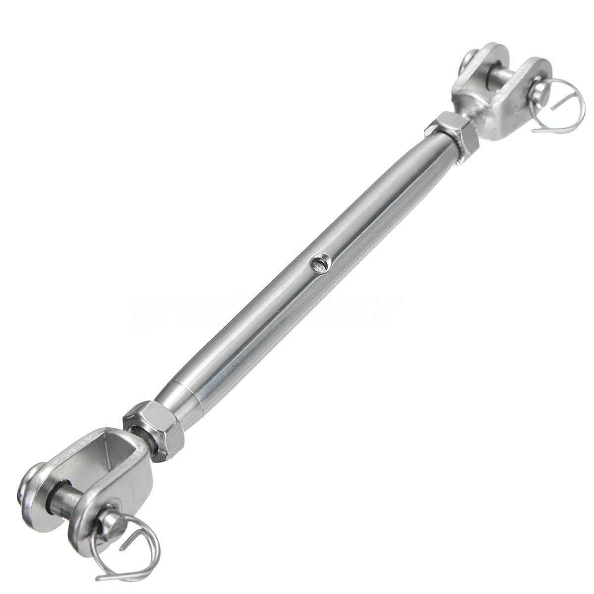 316 Stainless Steel Turnbuckle - Wire Tension Cable Balustrade Rigging Strainer Screw/Tensioner M6 - High Polished Welded Fork Screw (Ideal for Yacht & Marine Wire Rigging)