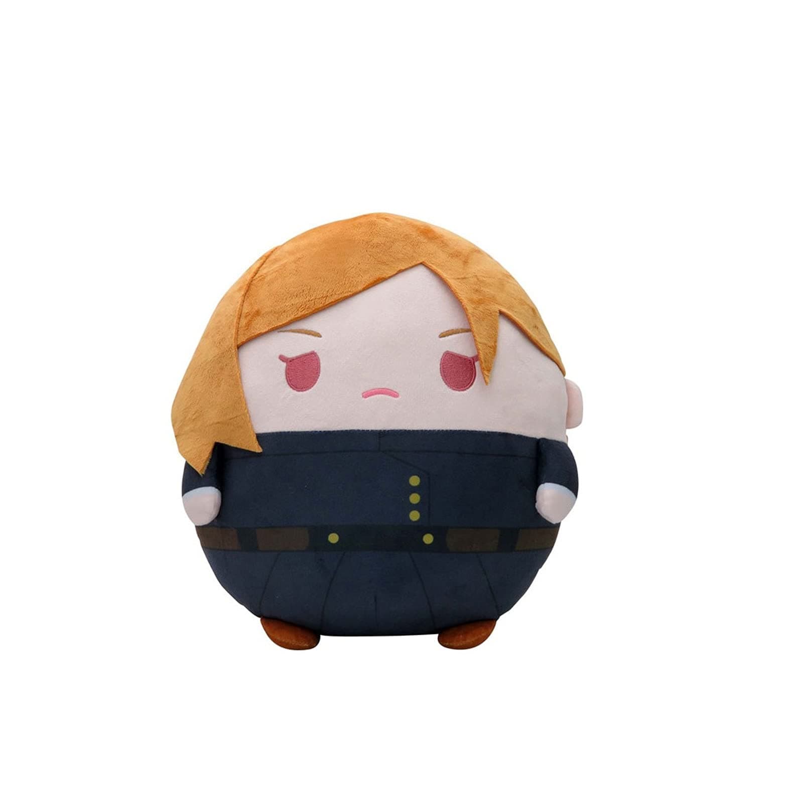 Anime Plush Doll Figures Gojo Satoru Yuji Itadori Soft Plushie Stuffed Toys Keychain Round Cushion Pillow Cosplay Props Keyring (10cm/3.94inch, Kugisaki Nobara)