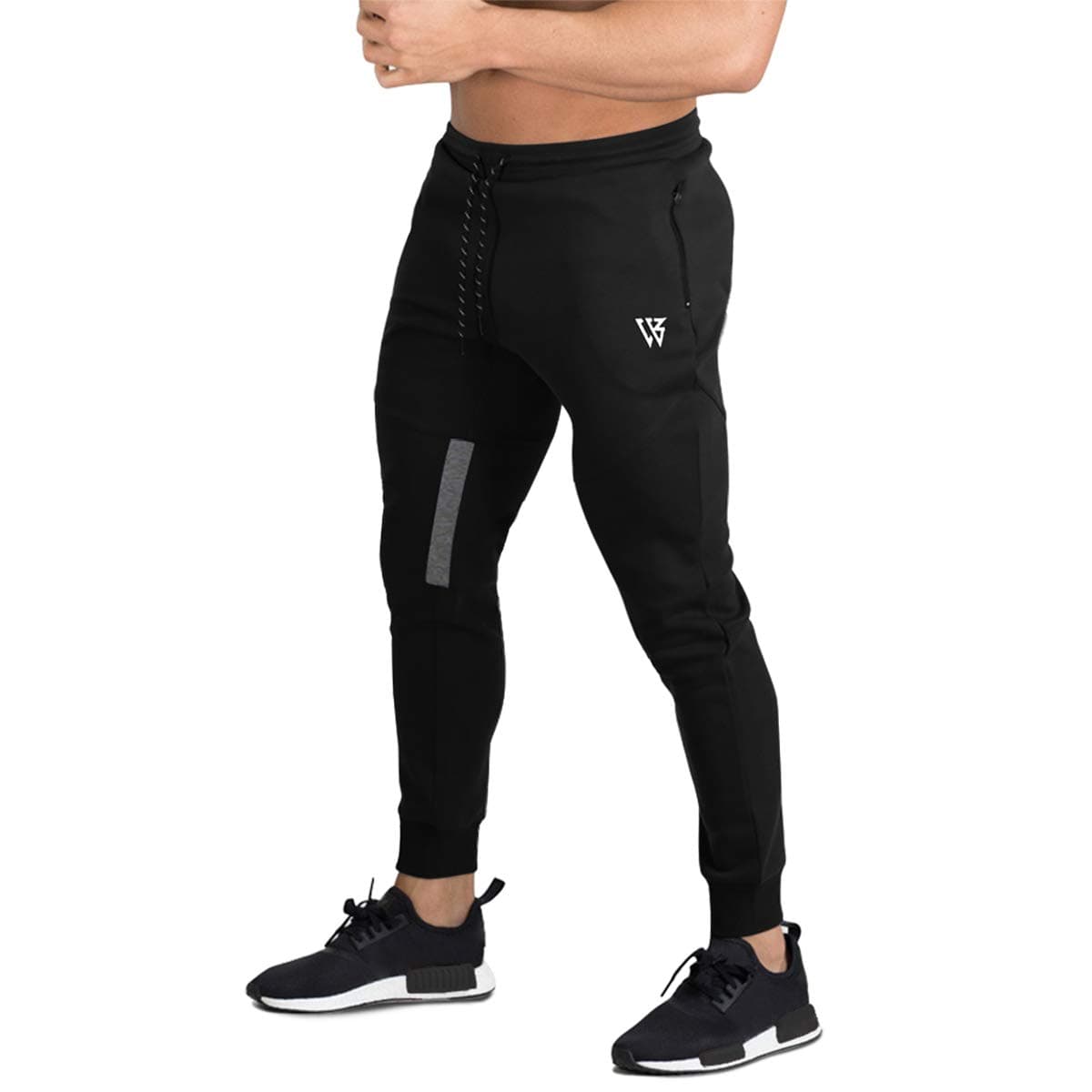 Mens Breathable Tracksuit Bottoms, Slim Fit Gym Running Trousers Jogging Joggers Bottoms Activewear Sweat Pants