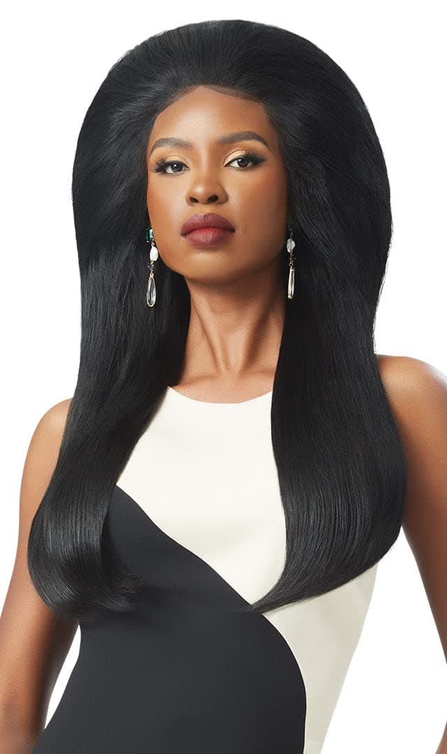 Outre Velvet Remi Human Hair Weave - Yaki Weaving (10 inch, 1 - Jet Black)