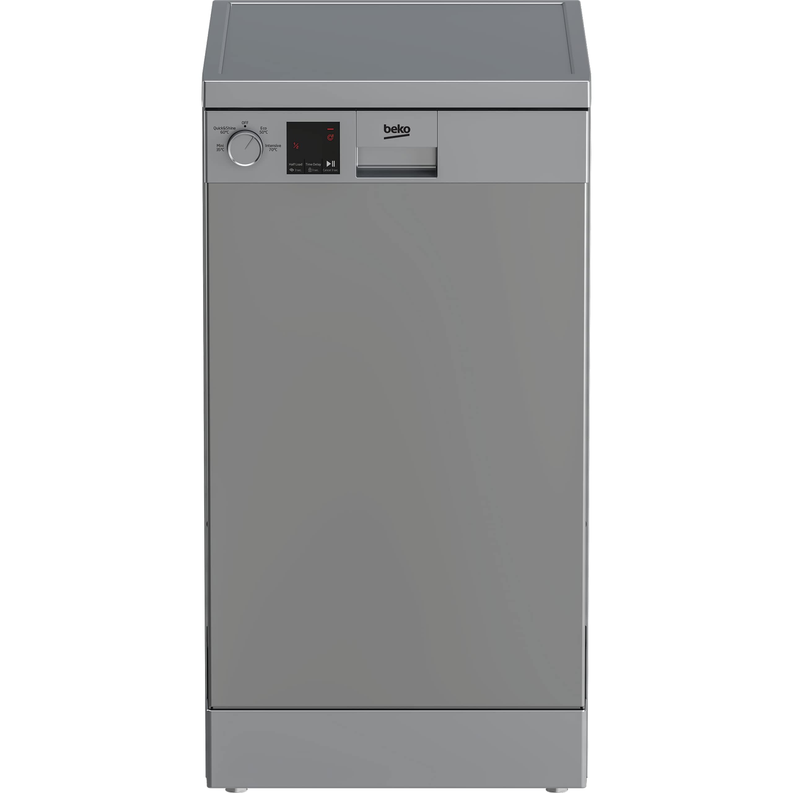 BEKO DVS04020S Slimline Dishwasher - Silver - E Rated [Energy Class A++]