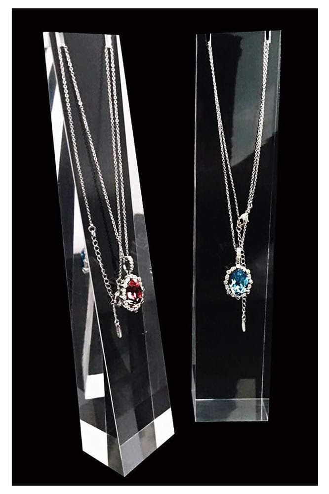 High Transparent Acrylic Jewelry Display Stand.Minimalist Style Jewelry Holder for Necklaces, Earrings, Watch,Bracklet.Multiple Design Fit for Home and Exhibition Jewelry Storage Display. (Clear)