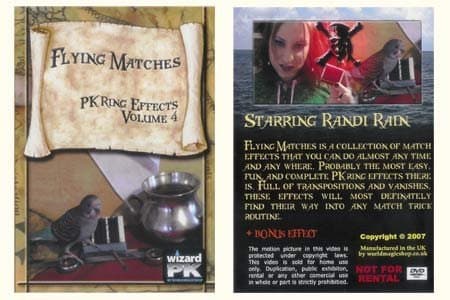 Flying Matches (PK Ring Effects Volume 4) by Randi Rain - DVD by Wizard FX Productions