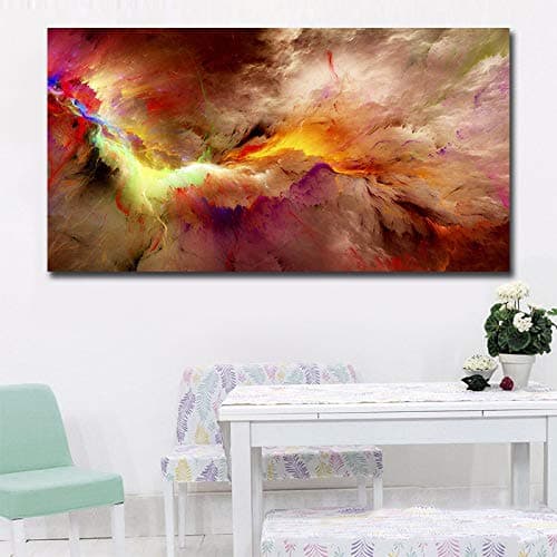 liwendi Canvas Artist Residence Decorative Printing Oil Painting Wall Living Room Picture Abstract Illusory Cloud Artwork Poster Without Frame 40 80Cm