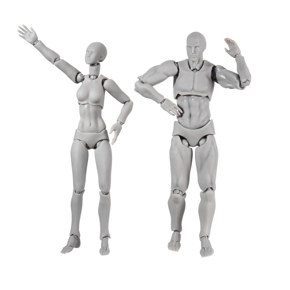 Drawing Mannequin,iGREATWALL A Pair of Action Figure Model with Various Gestures,Model Stands Perfect for Drawing,Sketching,Painting,Artist