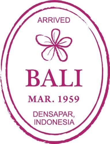 Bali Densapar Indonesia Passport Travel Retro Adventure Stamp Car Bumper Sticker Decal 3" x 5"