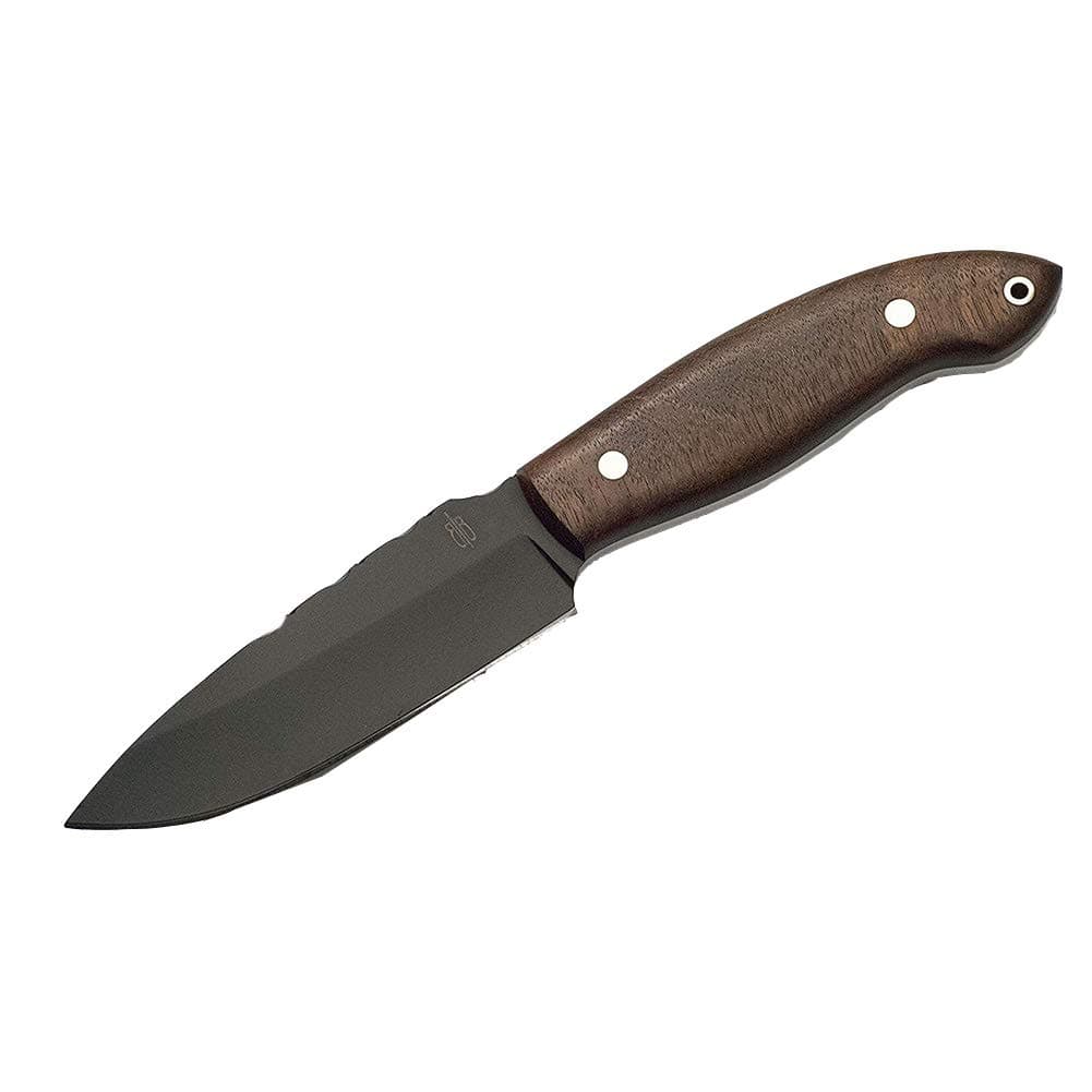 BucknBear Custom Handmade Fixed Blade Tactical Hunting Knife (Burl Wood Handle)