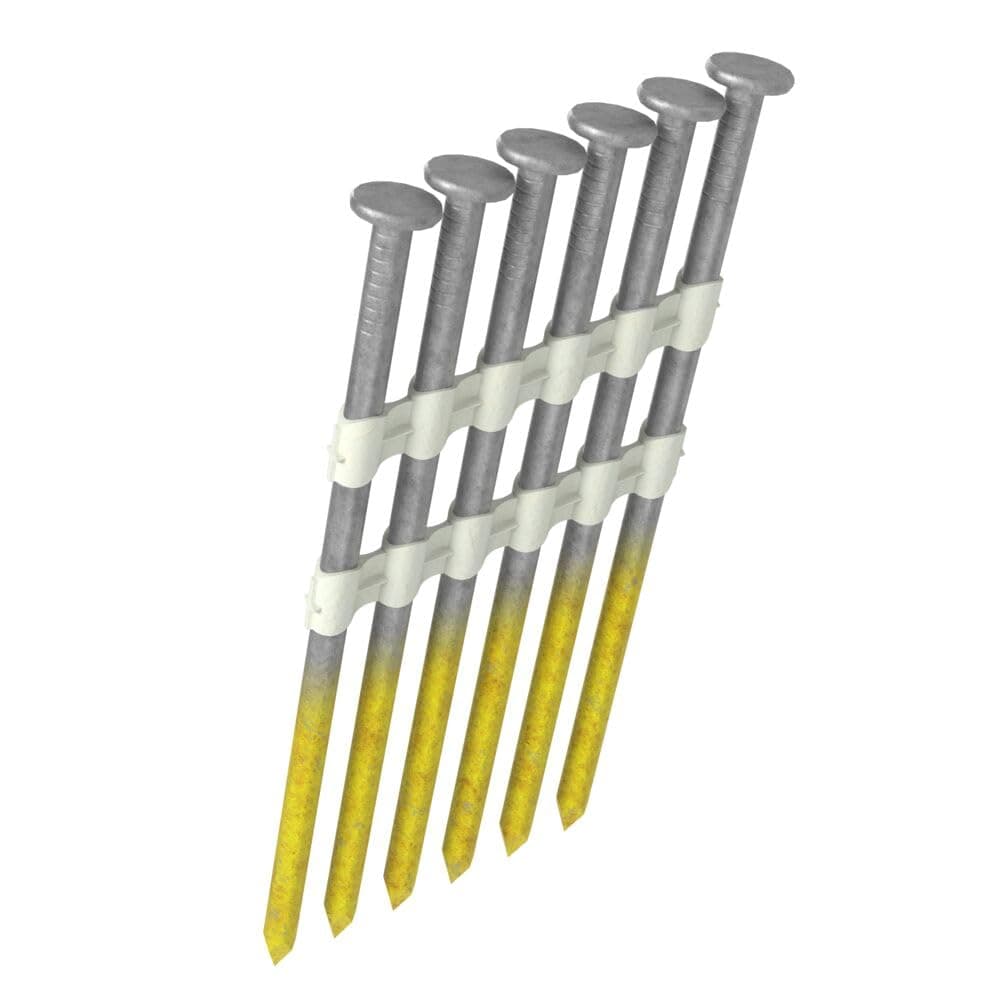 Gripe Rite GR3011M 21 Degree Plastic Strip Round Head Bright Coated Collated Framing Nails, 3" x 0.120"