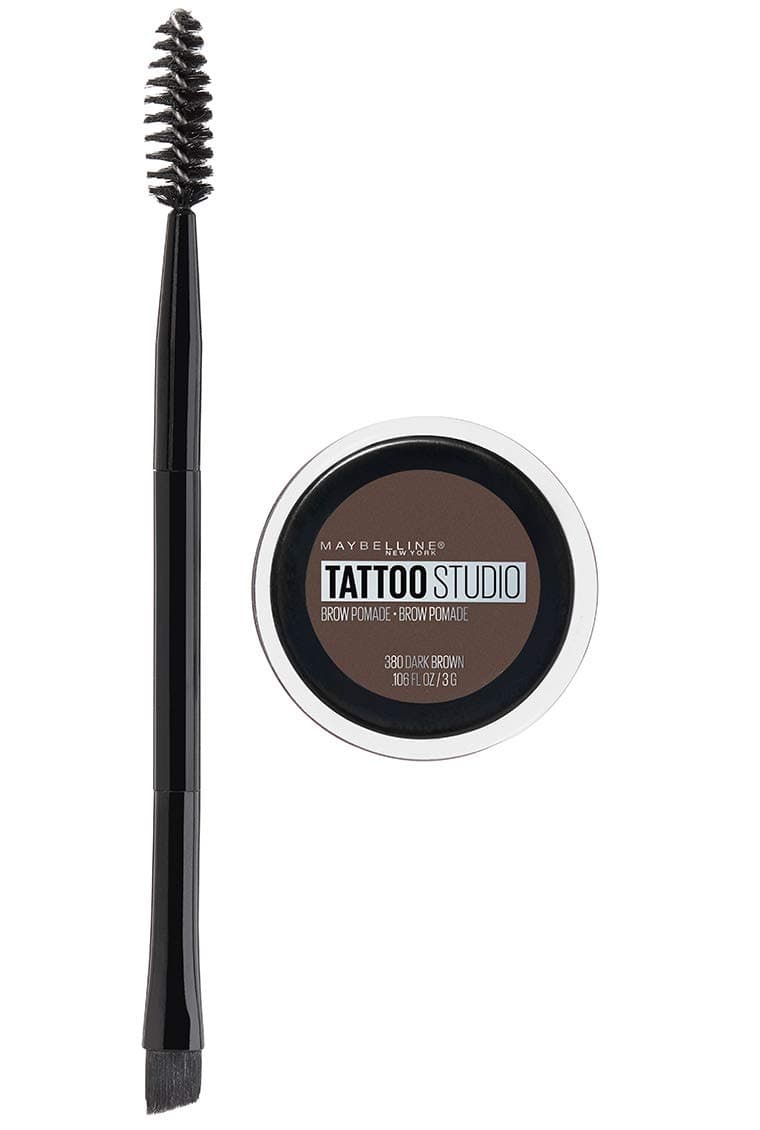 Maybelline New York TattooStudio Brow Pomade Long Lasting, Buildable, Eyebrow Makeup, Deep Brown, 1 Count