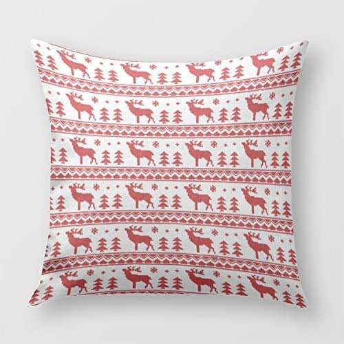 Fair Isle Christmas Sweater Pattern Pillow Cover for Sofa or Bedrooms