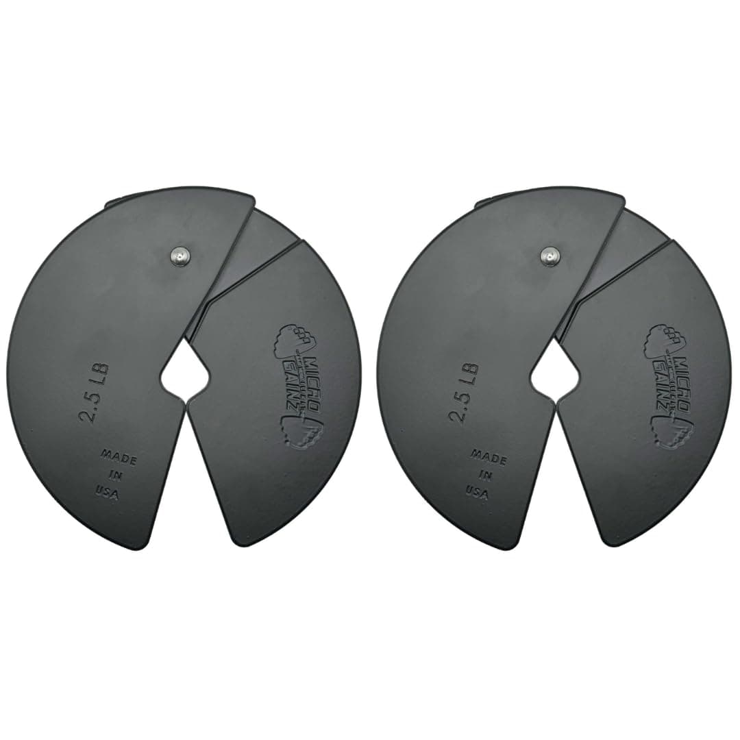 Micro Gainz Dumbbell Fractional 2.5 lb Weight Plate, Ideal for Micro Loading, (Choose Color) 2 Piece Fractional Weight Plates, Designed for Dumbbell Training, Made In USA