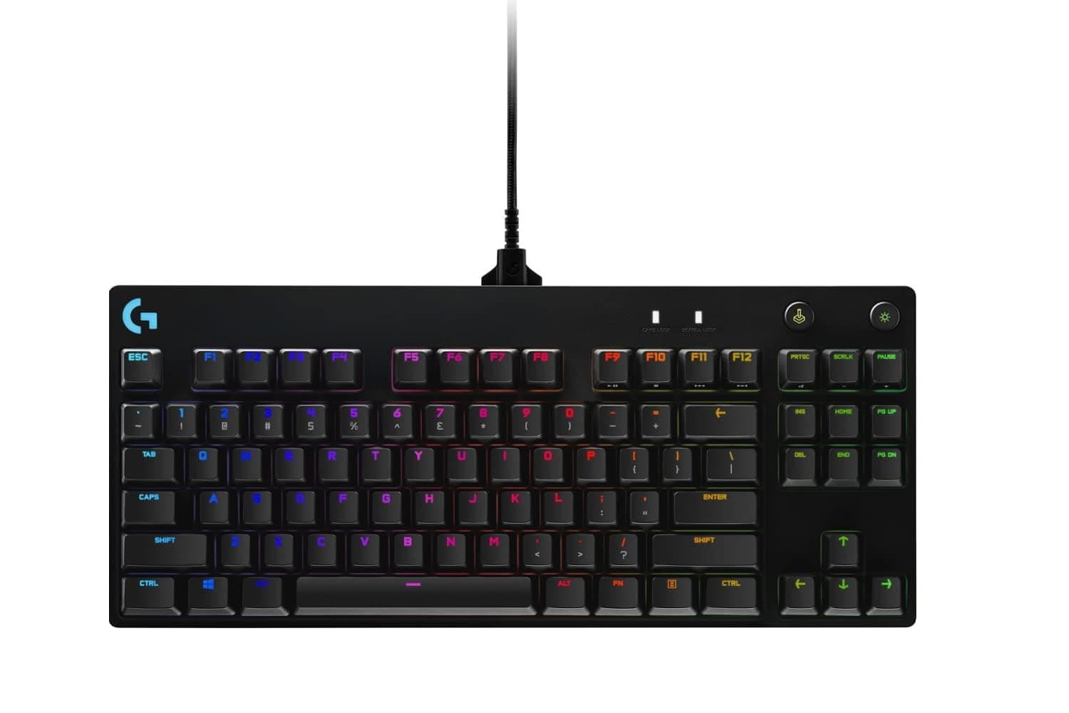 920-009388 G Pro Mechanical Wired Gaming Keyboard GX Blue Clicky Switch + Light Thin C RGB Backlight Keys (Updated)