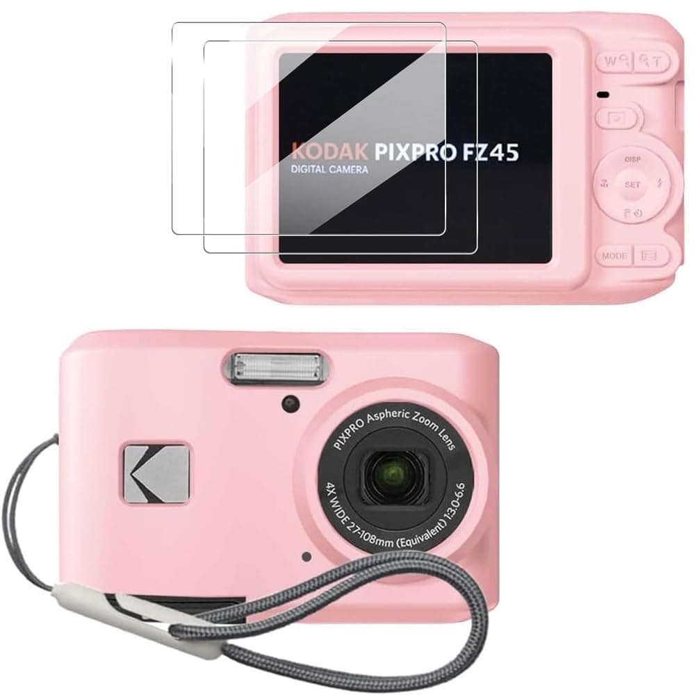 Case for Kodak PIXPRO FZ45 Case, Soft Silicone Case for Kodak PIXPRO FZ45 - Anti-Scratch Slim Fit Lightweight Protective Case - Pink