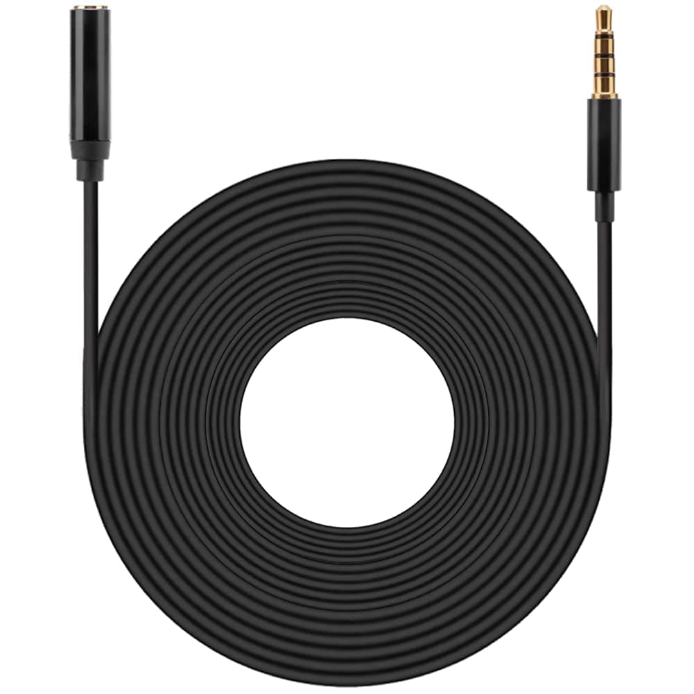 ofone 3.5mm Microphone Extension Cable, Male to Female Mini Mic Cord for iPhone Android Professional Studio Recording Audio TRRS Jack Cables for Headphone Lav Camera (19.7 FT/6 Meters)