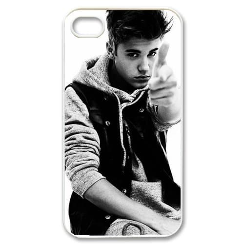 Custombox Justin Bieber iphone 4/4s Case Plastic Hard Phone case-iPhone 4-DF00089