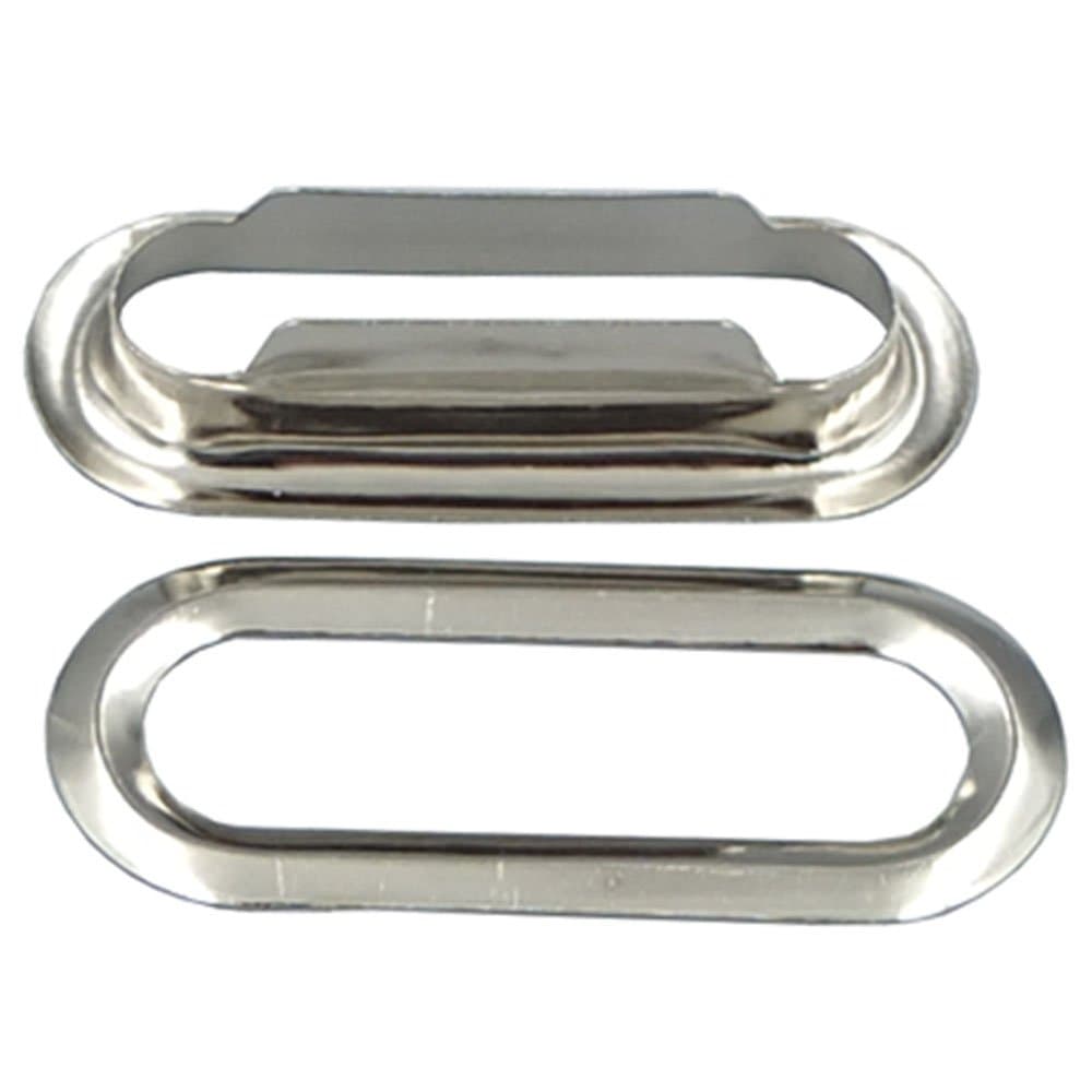 Bluemoona 50 Sets- Metal Oval Shaped Eyelets Grommet 9MM 3/8" X 37MM 1 9/16" with Washers Canvas Self Backing