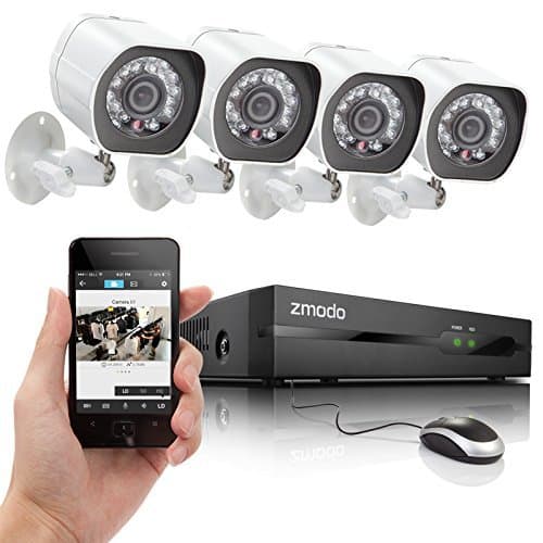 Zmodo 4 Channel SPOE NVR with 4 x 720p Cameras & 500GB