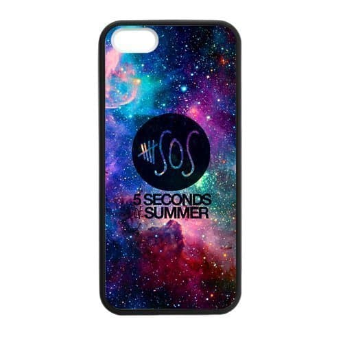 Cool Galaxy 5 Second of Summer 5sos Custom Case Cover for iPhone 5,5S TPU (Laser Technology)