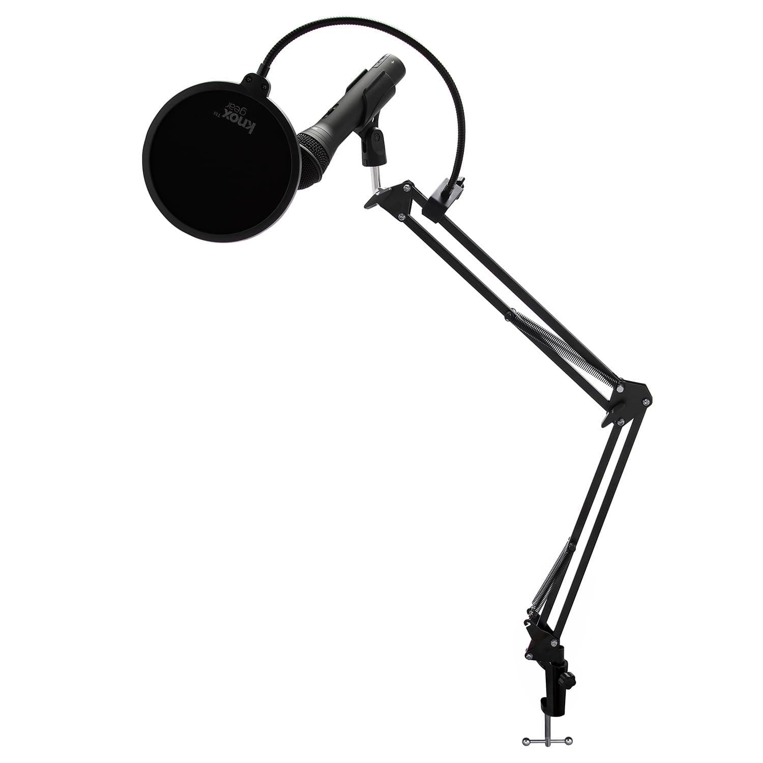 Q2U Black Handheld Dynamic USB Microphone Bundle with Boom Arm and Pop Filter (3 Items)