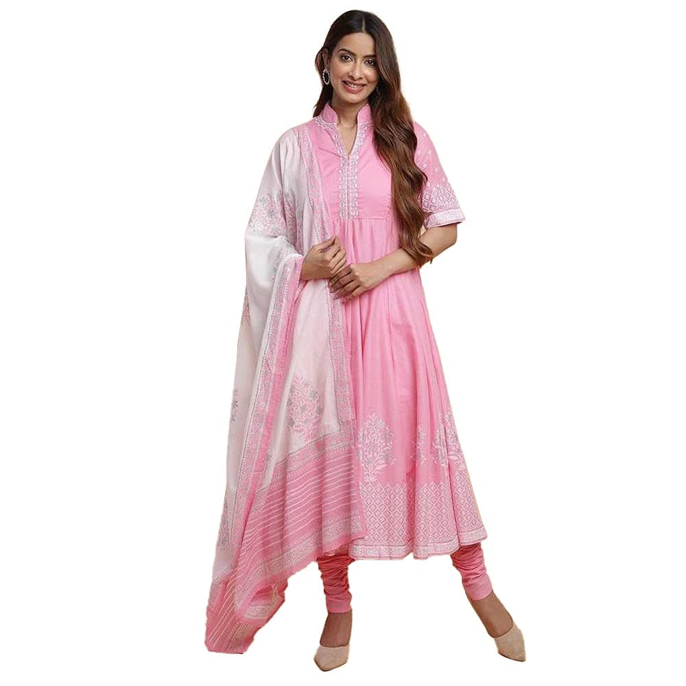 BIBA Womens Cotton Salwar Suit Set