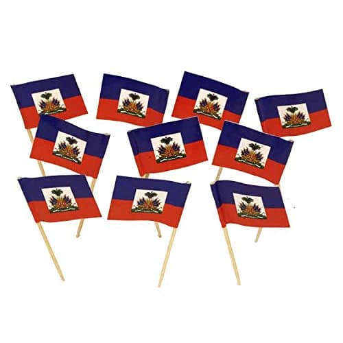 Hxeredue YuanKanJu Haiti | Haitian Flag Toothpicks (100)