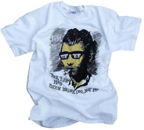 Fifth Column Classics Men's Tom Waits T-Shirt White XX-Large Apparel