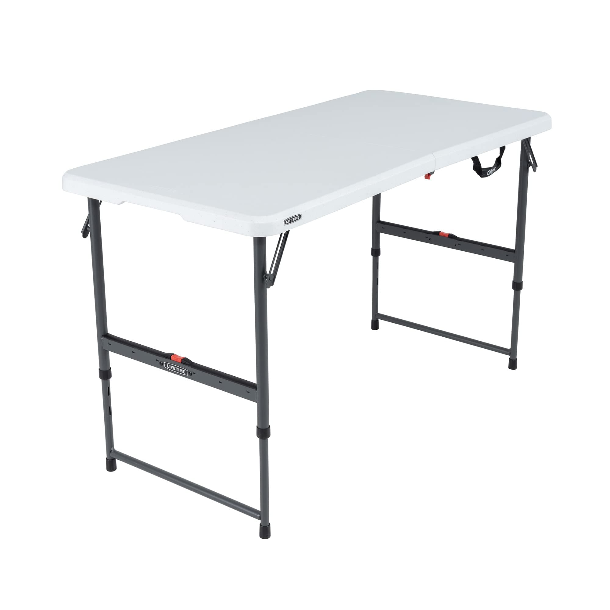 LIFETIME Height Adjustable Folding Table, 4 Foot