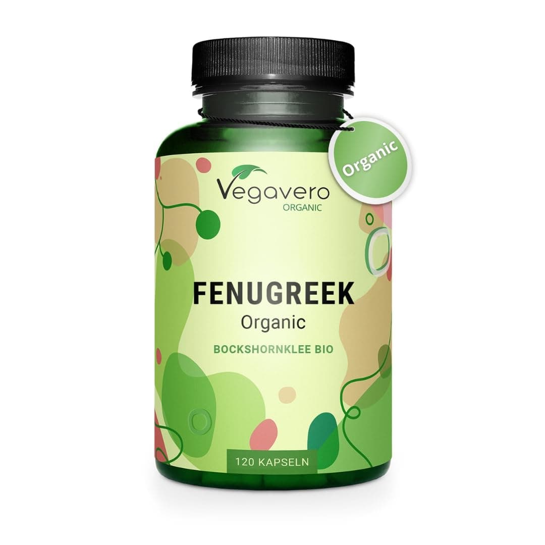 Vegavero Organic Fenugreek High Strength 2900 mg | Lactation Supplement | 4:1 Extract and Powder | 120 Capsules | Vegan