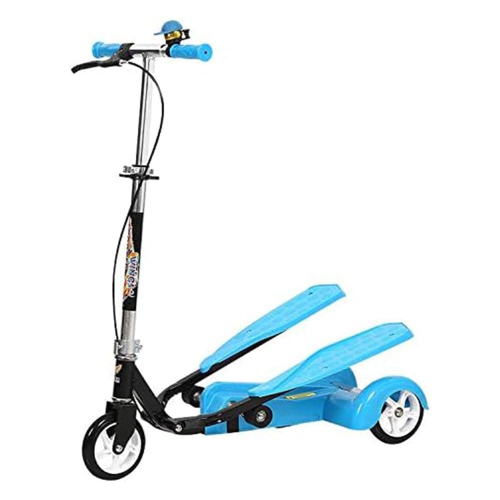 DORSA Kids Double wing Fitness Frog Wing Flyer foot step dual pedal scooter Blue, D-S11-BLUE
