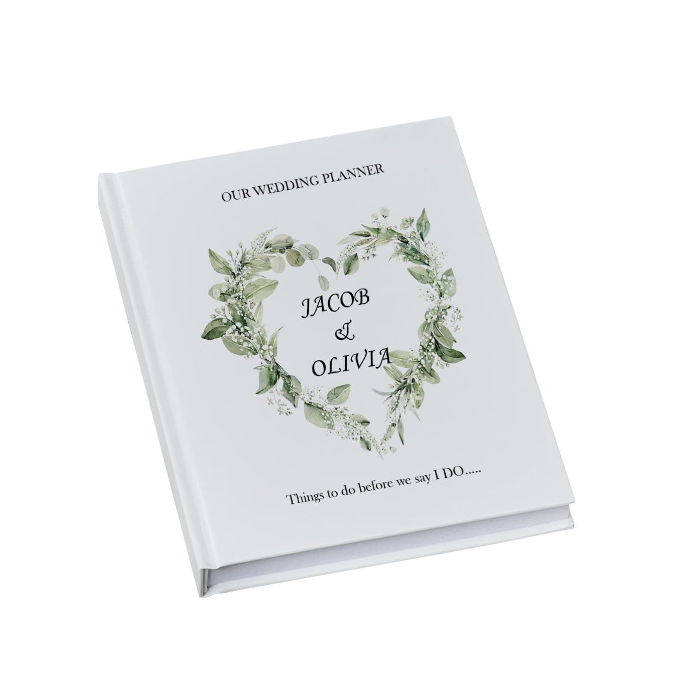 Personalised Wedding Planner Organiser Book Engagement Gift With Floral Heart A5