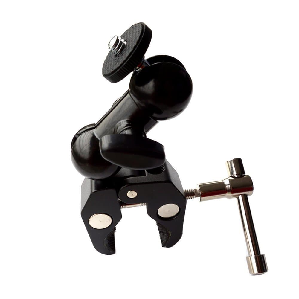 Magic Arm Super Clamp Mount 360 Degree Articulation Ball Head with Super Clamp for DSLR Camera Rig, LCD Monitor, DV Monitor, LED Lights, Flash Light, DJI Gimbal,FreeFly Gimbal-666